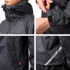 Rainwear Top and Bottom Set Water Resistance Waterproof Breathable Stretch M Black [Document] Men's S-4L 10,000mm