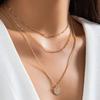 Chic Multi Layer Necklace Featuring High Quality Metal Sequins And Imitation Pearls Ideal For Trendy Occasions