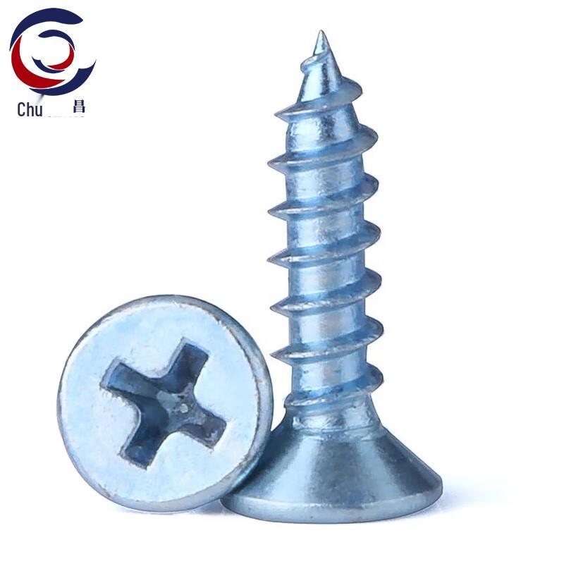 Hardened Blue Zinc Phillips Flat Head Self-Tapping Screws