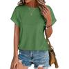 Loose Short Sleeve Solid Color Round Neck Tshirt for Spring Summer