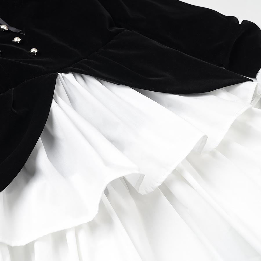 Spring 2025 Women's High-Waisted Lace-Up Two-Piece Irregular Long-Sleeve Dress