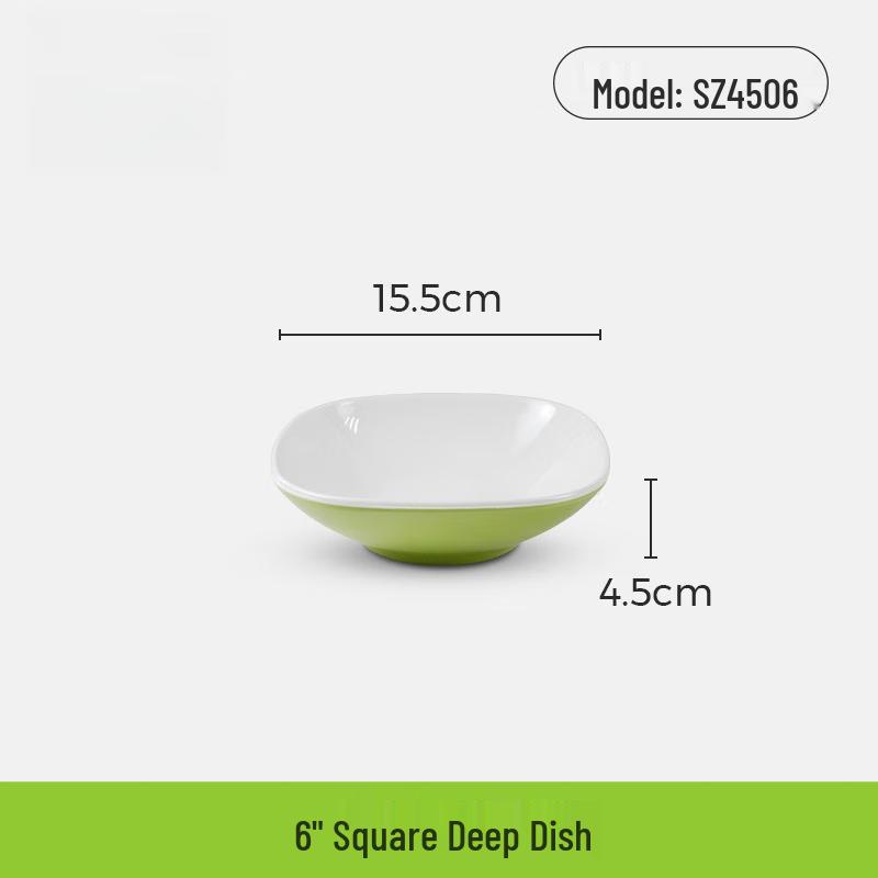 Fivepeace Two-Tone Melamine Rectangular Plate