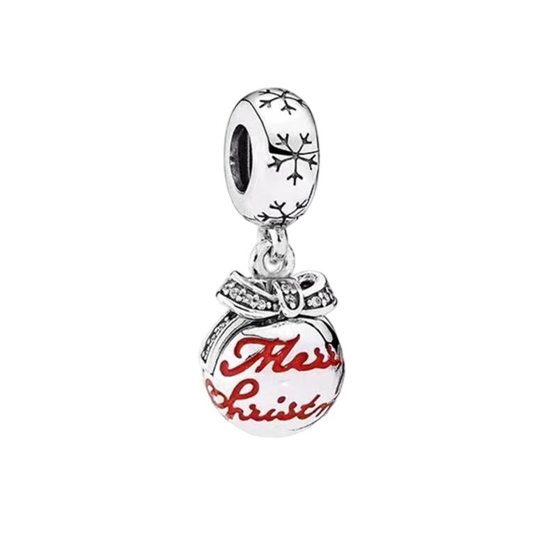 Novos Pingentes de Natal Diy Joias Femininas Presente Árvore de Natal Rena Nariz Vermelho Papai Noel Contas Encaixe Pulseira Original Acessórios