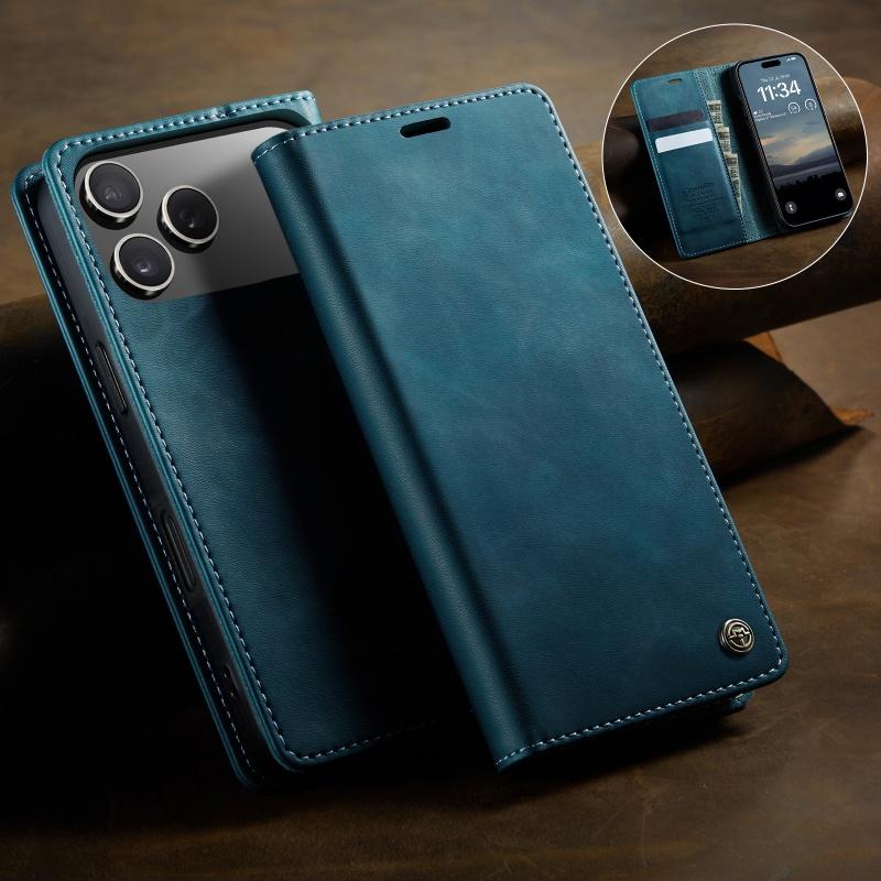 CaseMe Luxury Retro Magnetic PU Leather For iPhone 17 Air/17Pro Max/17E Shockproof Card Holder Pocket Cover For iPhone 17Pro