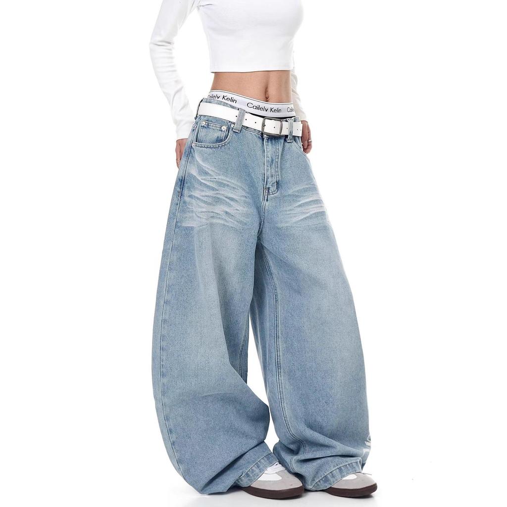 Retro High-Waist Slimming Side-Print Jeans for Women