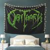 Erwachsenen Nachruf Band Logo Death Metal Trucker Wandteppich Ästhetische Heimdekoration Wandteppiche für Wohnzimmer Schlafzimmer