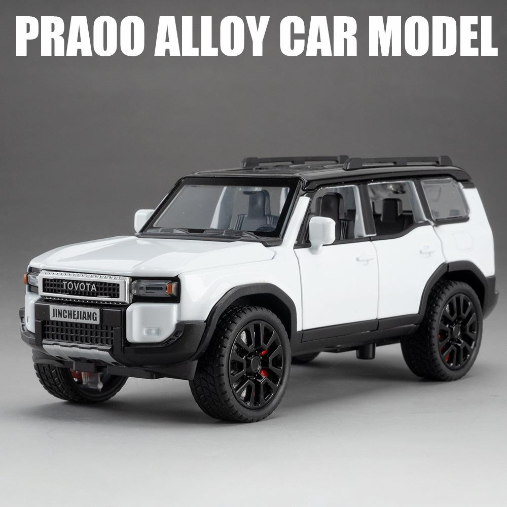 

1:32 Toyota Land Cruiser Prado SUV 2024 Alloy Model Car Toy Diecasts Metal Casting Sound and Light Car Toys For Children Vehicle белый