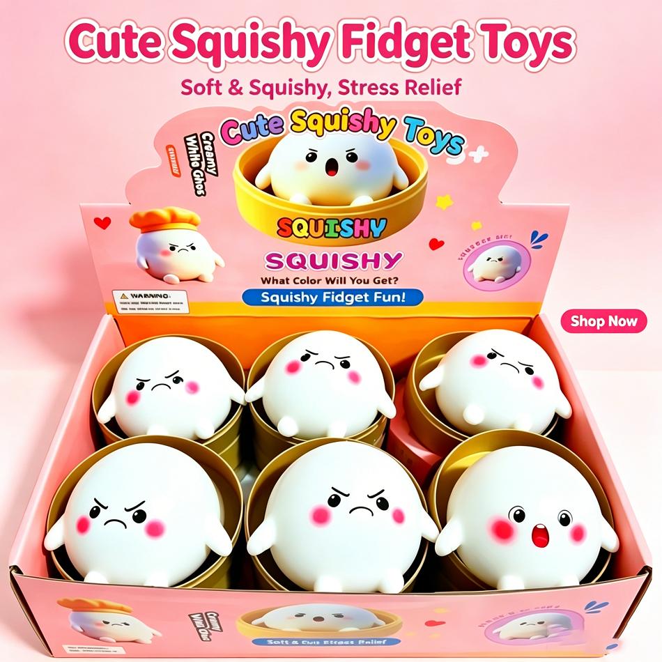 New Needoh Squishy Cute Cartoon Tuanzi Healing Series Maltose Stress Relief Toys For Adhd Slow Rebound Squeeze Toys Gift