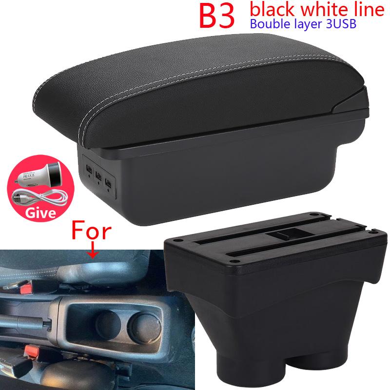For Peugeot 208 Armrest Box 2012-2018 Car Armrest Auto Storage Box Car Accessories Retrofit Parts Interior Detail leather Simple