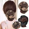 Black Hairband Clip-in Style Synthetic Wig Natural Straight Hair Donut Bun Wig Hair Extensions Suitable For Newbie Women Wear