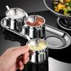 With Clear Lid and Handle Stainless Steel Seasoning Containers 500ml Spice Jars  for Home Kitchen