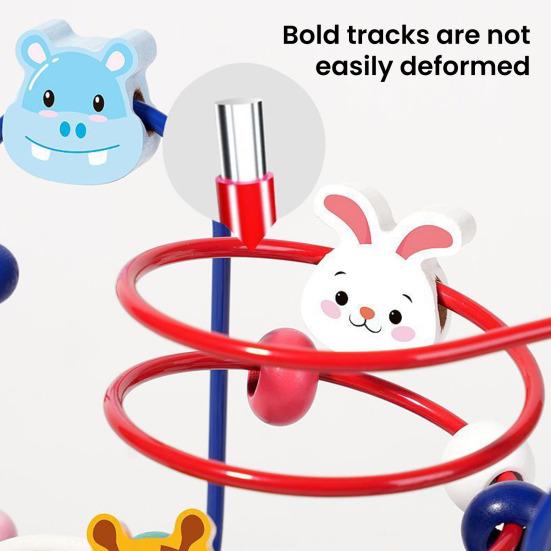 Ahşap Boncuk Labirent Oyuncak İnce Motor Becerileri Eğitici Okul Öncesi Öğrenme Hayvan Boncuklu Roller Coaster Çember Oyuncak Küçük Çocuklar Erkek Kız Hediye
