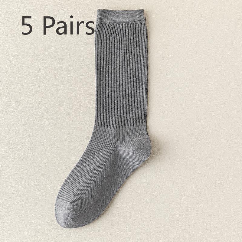 5 par Damvårs- och Sommar med Ultratunna Förlängda Andningsbara Bomullsstrumpor