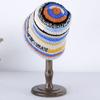 Popular Female Hat Knitting Bucket Hat Handmade Crochet Rainbow Fisherman Hat Women Girl Photo Beanie Warm Striped Cap
