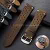 Atmungsaktives Kalbsleder Rennleder Uhrenarmband Braunes Armband 18/20/21/22/24mm Smartwatch Universelles Armband Herren Damen Armbänder