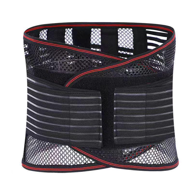 Breathable Lumbar Support Belt with Steel Plate for Spring/Summer Sports and Fitness, Waist Cincher & Abdomen Tightener.