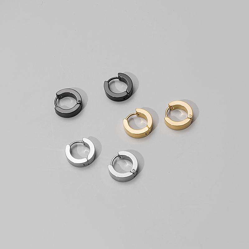 Trendy Unisex Stainless Steel Round Ear Cuff Earrings