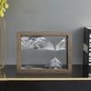 Moving Sand Art 3D Sandscape Quicksand Liquid Hourglass Rotatable Wooden Frame Flowing Sand Painting Office Home Decor Gifts