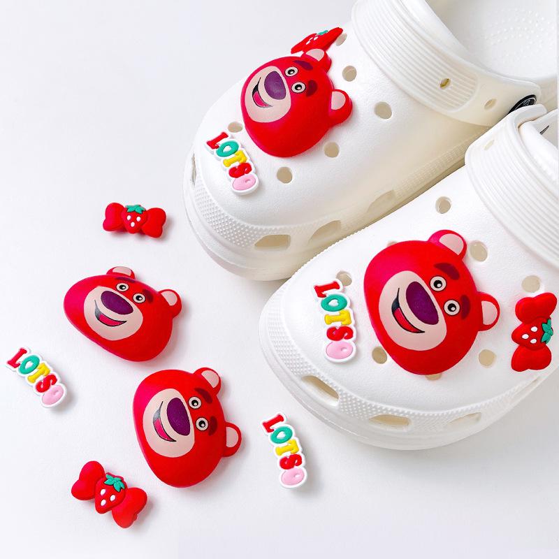 Cute Resin Starfish & Shell Croc Shoe Buckles with High-End Flower Accessories