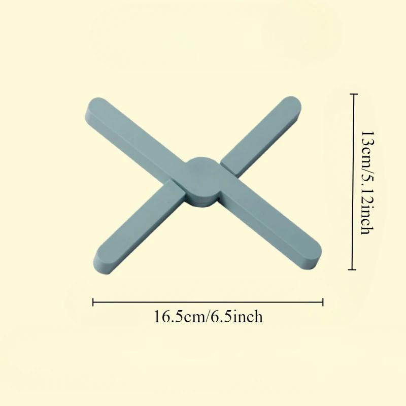 1PC Foldable Heat Insulation Non-slip Table Bowl Mat Heat-resistant Tea Cup Mat X-type Desktop Heat Insulation Mat