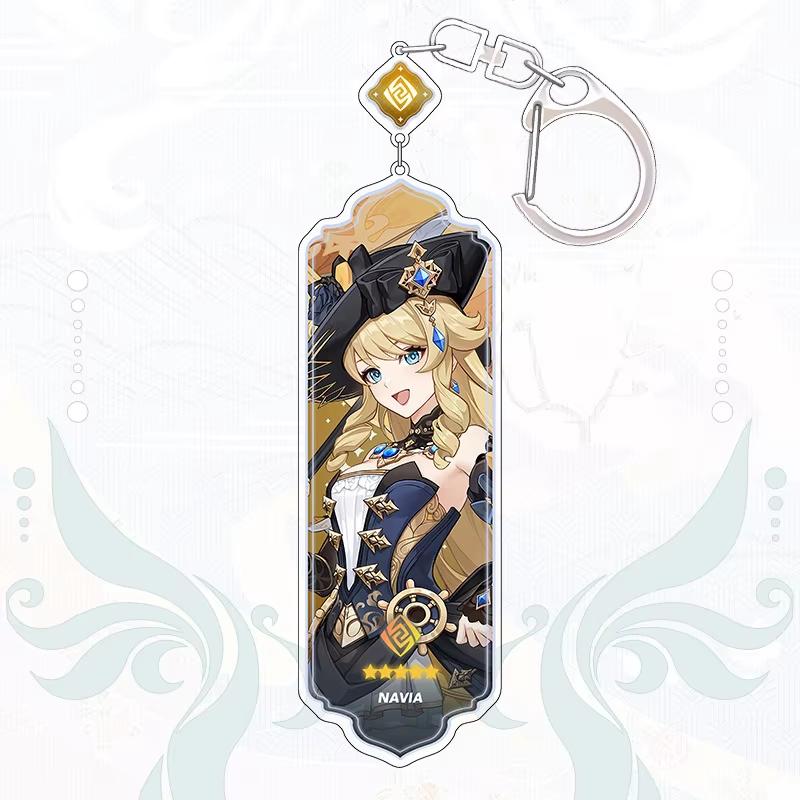 Portachiavi Anime Linnea Flins Durin Mualani Furina Arlecchino Accessori Portachiavi Genshin Impact Ciondolo Carino per Borsa Portachiavi Regalo