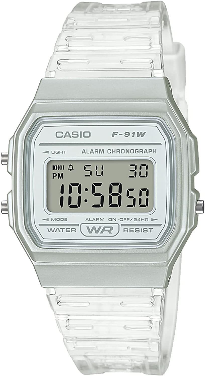 

CASIO Digital Watch Quartz Unisex Cheap Casio Clear F-91WS-7 [Item]