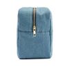 with Zipper Blue Denim Cosmetic Pouch Vintage Jean Toiletry Case Casual Travel Storage Bag  Gift