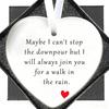 Ceramic Heart-Shaped Christmas Ornaments with Inspirational Quotes - Double-Sided Design for Couples