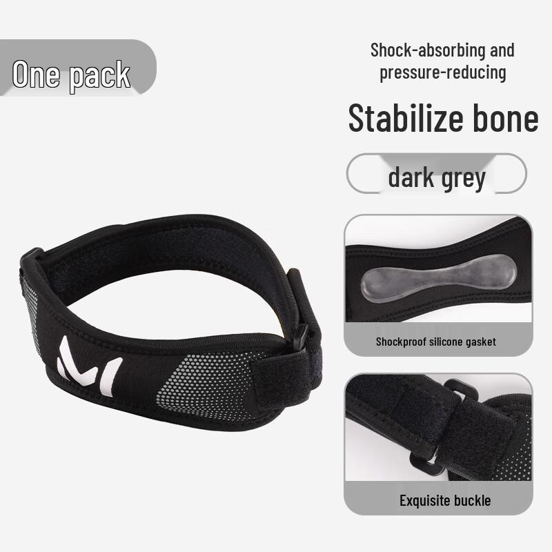WEZHO Patella Strap Knee Brace with Silicone Pad, 2-Pack