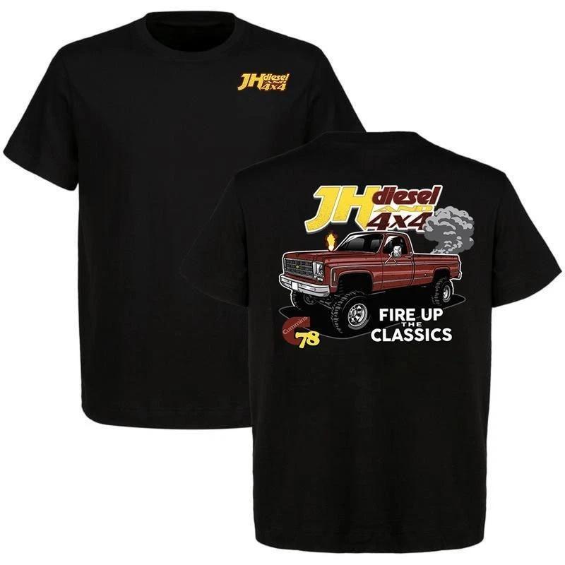 Classic Diesel 4x4 Pickup T-Shirt Square Body Truck Graphic Tee L