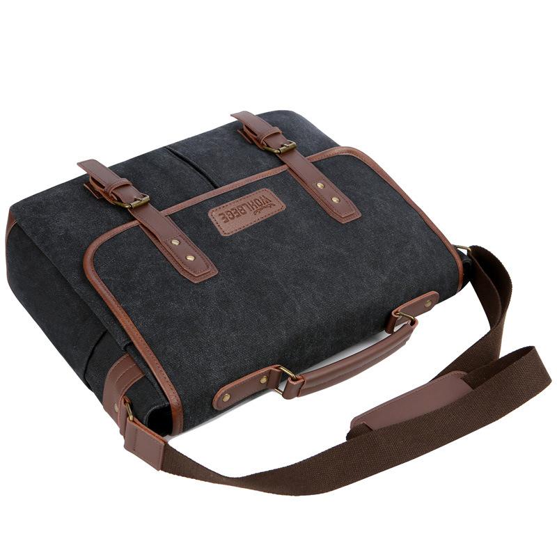 

Мужская сумка, винтажная парусиновая мужская сумка через плечо в европейском и американском стиле, деловая сумка для хранения, сумка через плечо для компьютера, дорожная портативная мужская сумка One Size