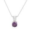 Silver Necklace with Natural Amethyst 0.743ct (2126584)
