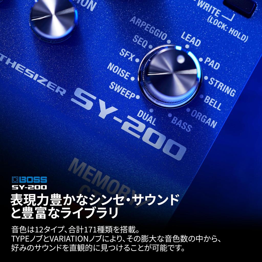 BOSS Guitar with AC Adapter or AA Battery Perfect for Band Recording SY-200 Synthesizer, Latency-Free, Display, Guitar/Bass Modes, Operation,