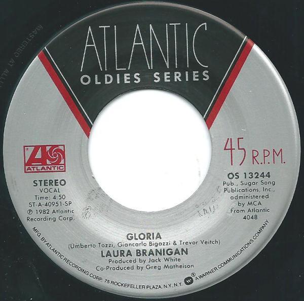 

7inch Record LAURA BRANIGAN Gloria Solitaire OS13244 ATLANTIC 1982 US Dance Electronica Used