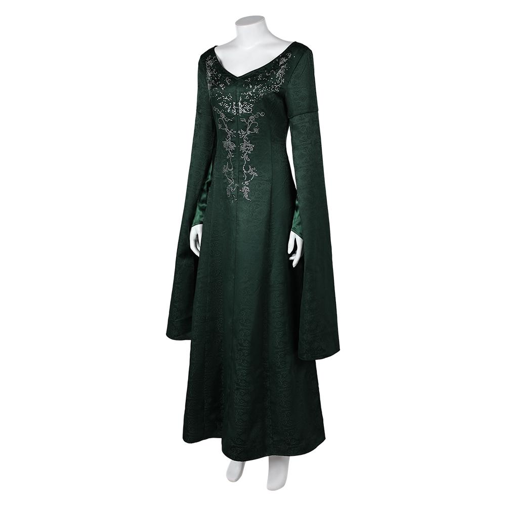 Medieval Princess Alicent Cosplay Fantasy Embroidery Dark Green Dress TV Dragon 2 Cosplay House Costume Disguise Women Outfit