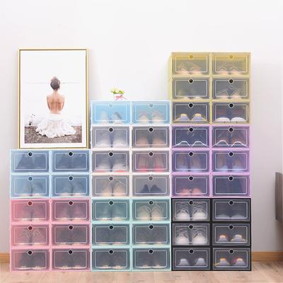 Transparente Schuhbox Verdickt Faltbar Kunststoff Schuhbox Staubdicht Stapelbar Schuhbox Transparente Displaybox Organizer Aufbewahrung