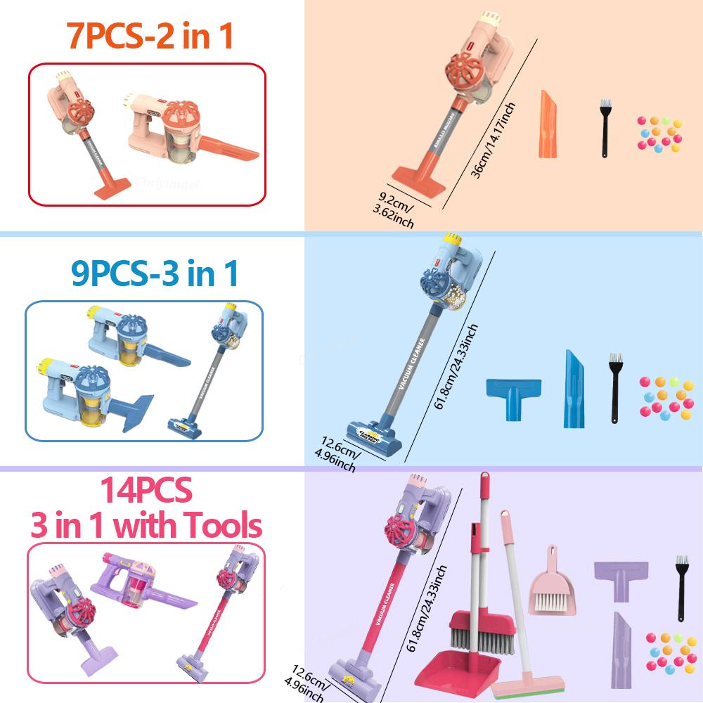 Kinder Staubsauger Spielzeug Realistische Rollenspiel Reinigungsspielzeuge Pädagogische Hauswirtschafts Lern Geschenke für Kleinkinder Jungen Mädchen