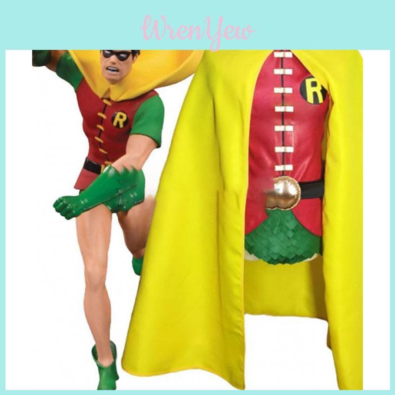 Costume Cosplay di Robin dei Teen Titans in Mistura di Poliestere per Halloween, Spettacoli Teatrali, Adulti