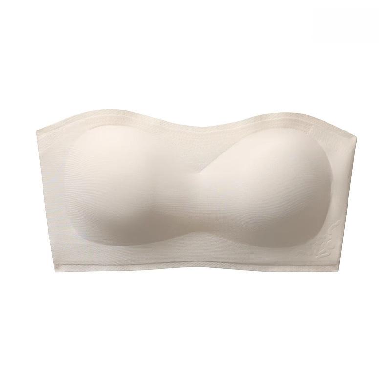 Super stable, strapless underwear women's non-slip tube top, non-marking chest wrapping, anti-light, small breasts gather bra cover