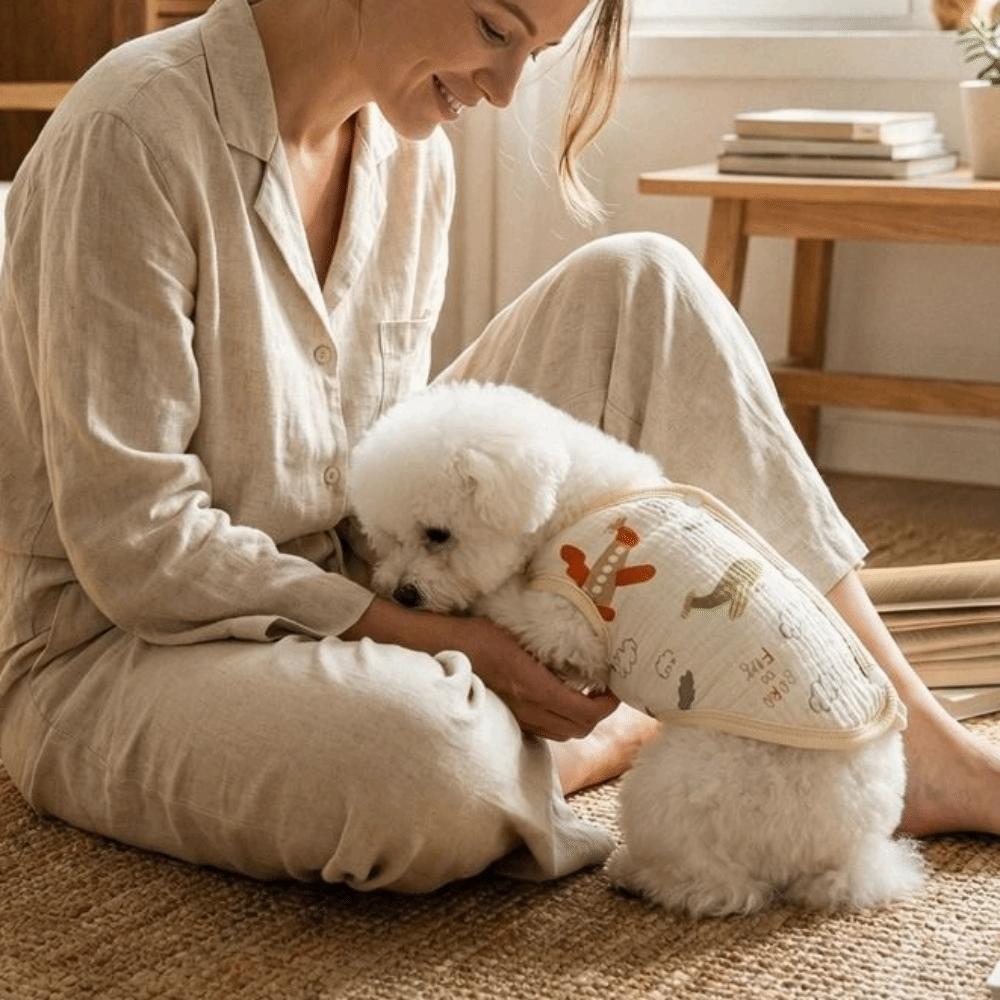 Cute Puppy Short Shirt Breathable Pet Sleeveless Pullover Casual Dog Vest  Daily Walk