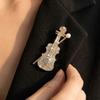 Shinny Crystal Music Accessories Lapel Pin Zinc Zinc Alloy Material Jewelry Decoration  For Women