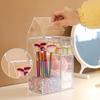 Makeup Brush Holder,Clear Cosmetic Brushes Organizer With Drawer for Storage Brushes with Lid for Dressing Tables and Vanity