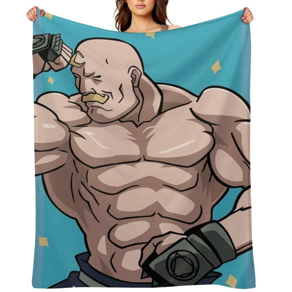 Alex Armstrong Throw Blanket Cosplay Anime Thin Moving Sofa Throw Blankets