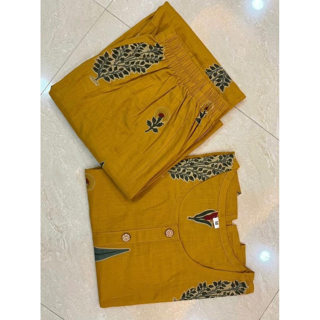 Women's Printed Cotton Top with Skirt Set Indian Bollywood Casual Wear Kurti Set