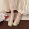 Hot Selling All-Match Shoes Woman Flats Shallow Mouth Modis Square Toe New Comfortable 2025 Moccasin Mary Janes Fashion Shoe
