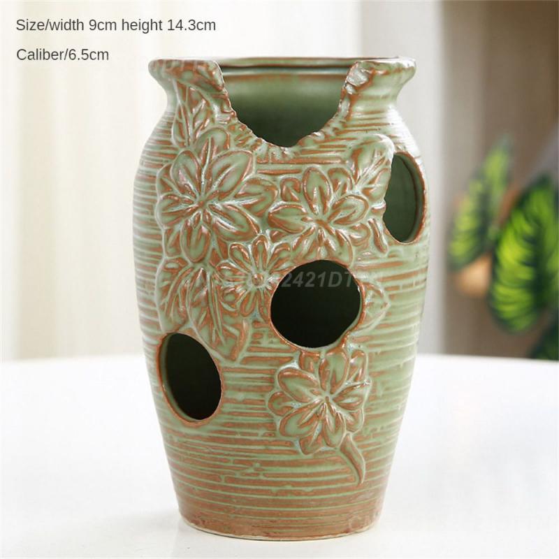 Ceramic Flowerpot Breathable Breathable Holes Creativity Personalized Vase Flower Pot Caves Style Artistic Desktop Decoration