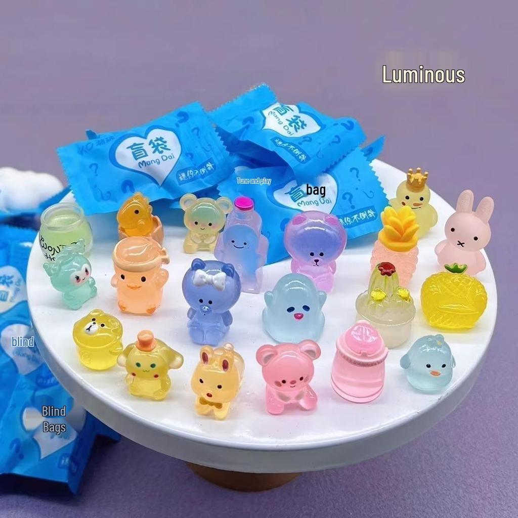 Glowing Animal Blind Bag: Mini Rabbit & Cat Toy Gift