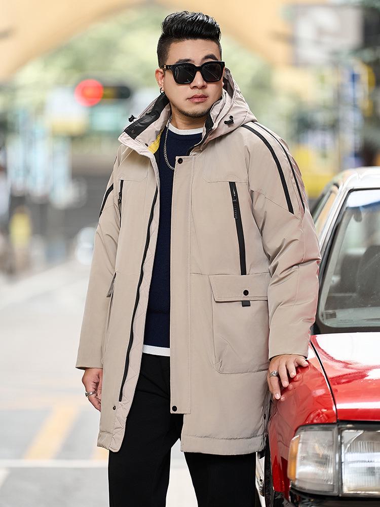 Winter Plus Size Men's Mid-Length Cotton Jacket 2166