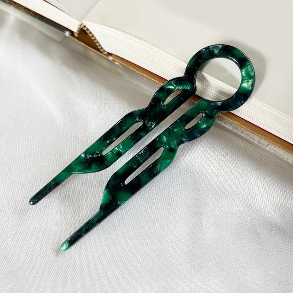 3Pcs Acetate U-shaped Hair Fork Lightweight Anti-slip Long Thick Hair Stick Updo Bun French Hair Pin Women Girls Hair Accessories