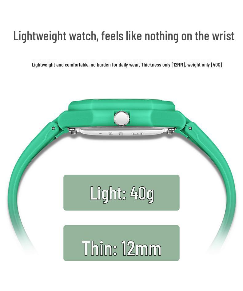 Unisex Luminous Square Quartz Wristwatch with Calendar